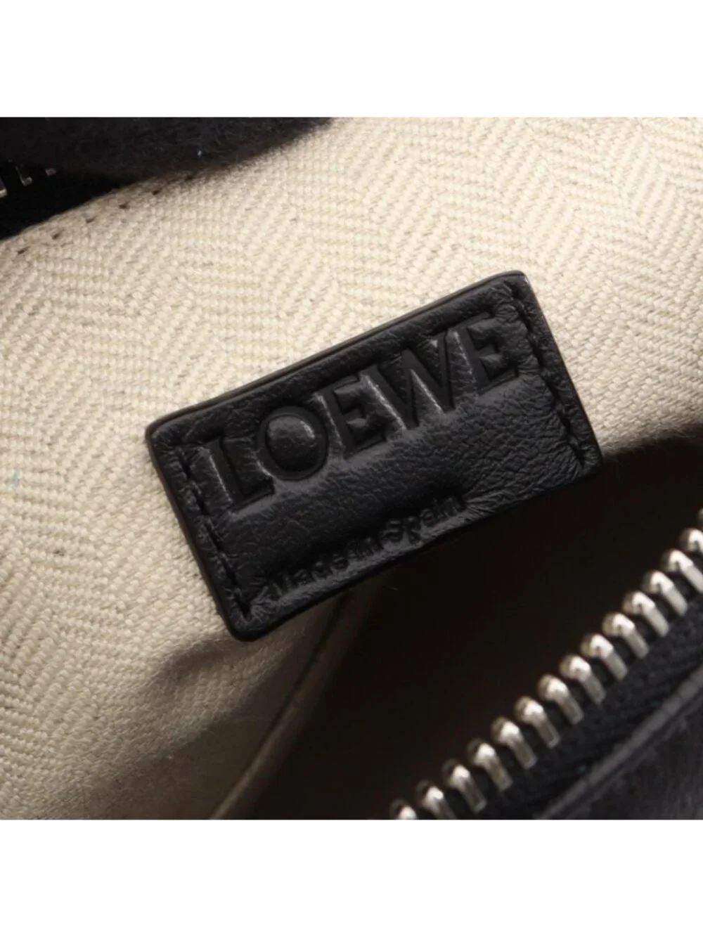 Loewe Handbag Puzzle Bag 2-Way Blue Black Leather